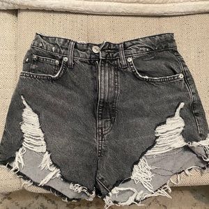 Zara high waisted jean short